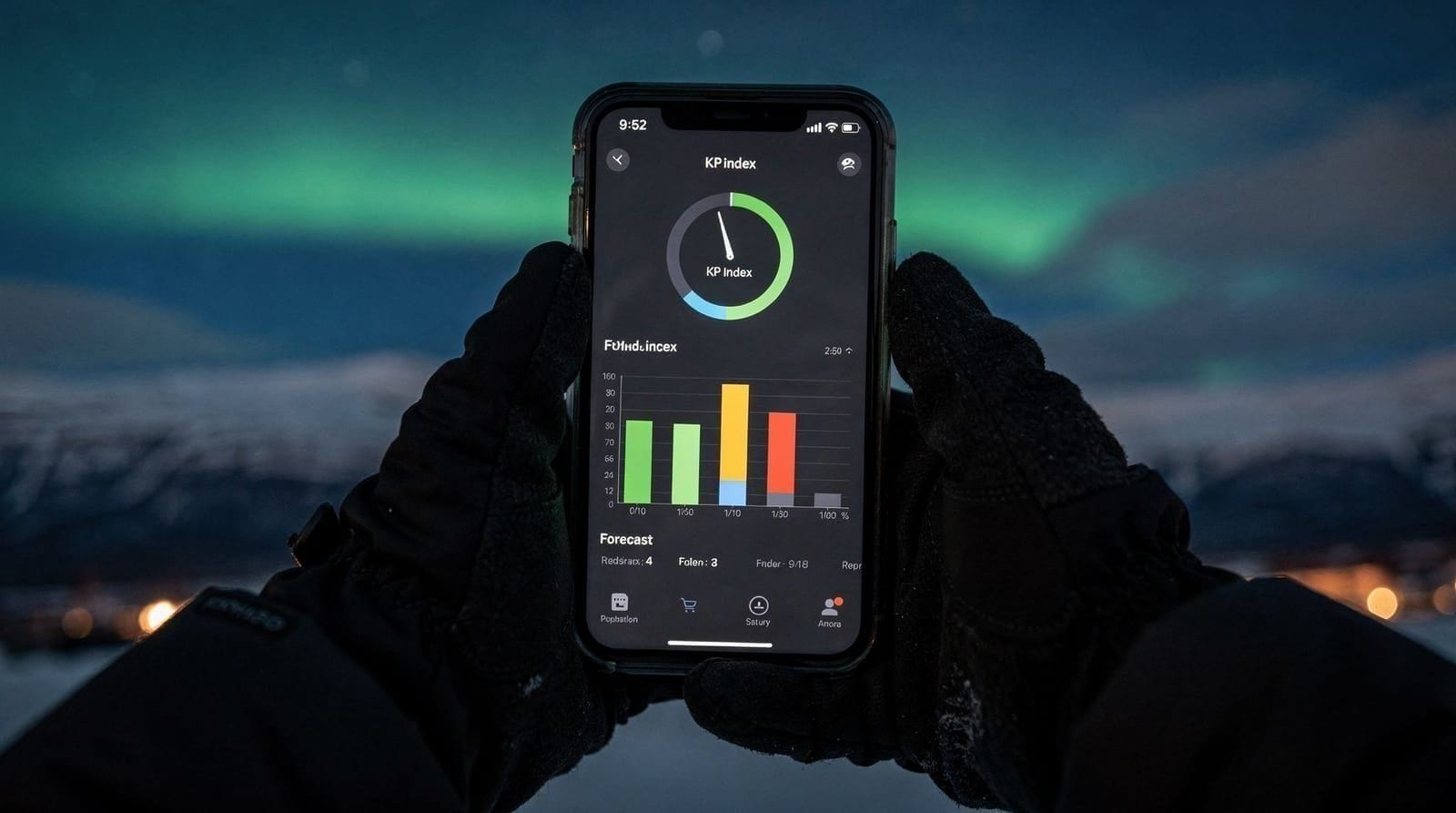 Aurora forecast and KP index explained for Tromsø visitors — How to read the KP index and aurora forecast apps for Tromsø. What KP 1–9 means 