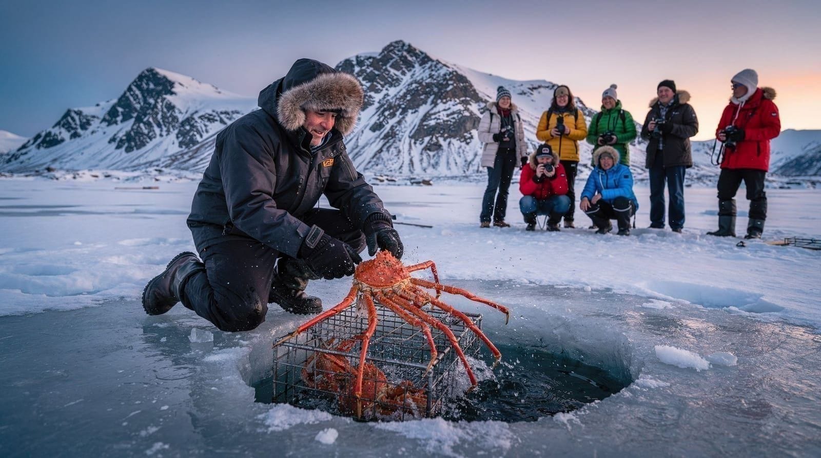 King crab safari near Tromsø — honest guide with real NOK prices — King crab safaris near Tromsø combine fjord cruising with trap-hauling and cooki