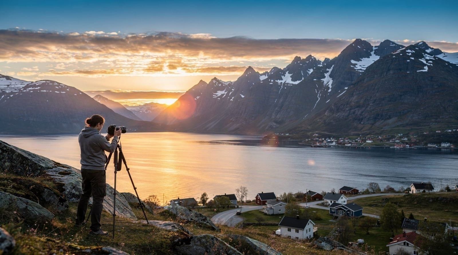 Midnight sun photography in Tromsø — techniques and locations — How to photograph the midnight sun in Tromsø. Best locations, camera settings fo