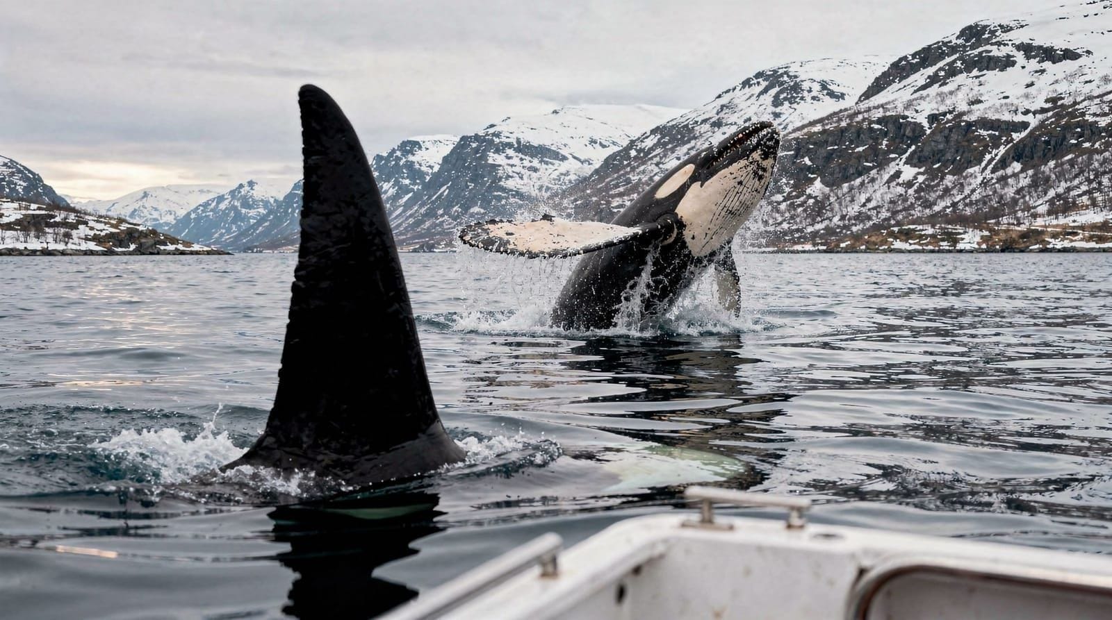 Orca vs humpback whale — what you'll see near Tromsø — Orca and humpback whales both feed near Tromsø from October to January. Species 