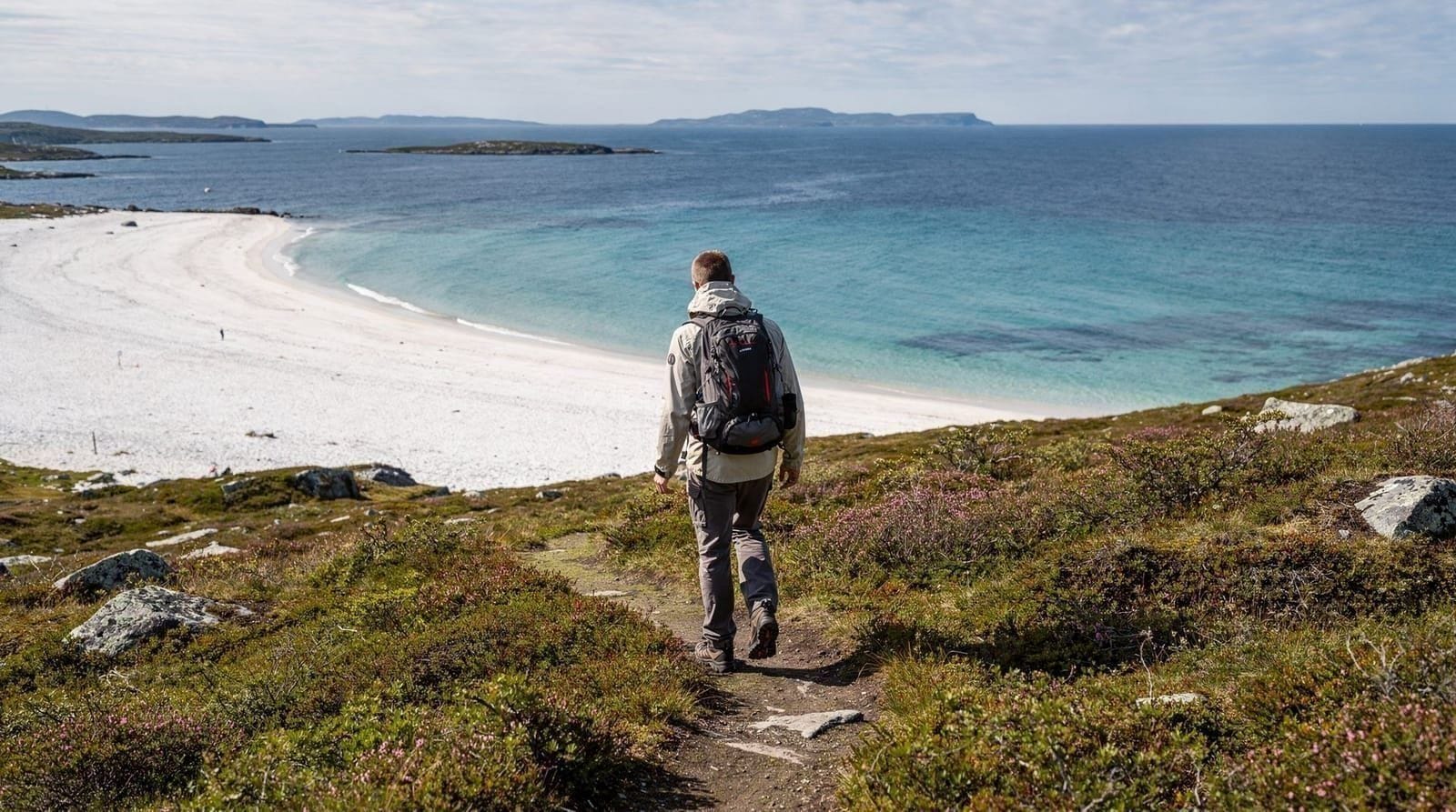 Sommarøy walks — easy coastal paths on Tromsø's island paradise — Easy walks on Sommarøy island near Tromsø — beach paths, island-hopping, and sea